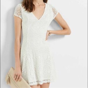 Express White Lace Mini Dress